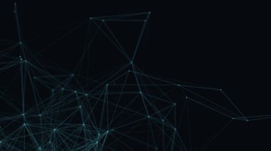 Soyut güzel geometrik arkaplan. Soyut pleksus fütüristik, karanlık bir arka planı olan çokgen uzay. Pleksus fantezisi. Soyut teknoloji