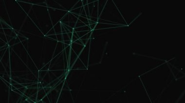 Soyut güzel geometrik arkaplan. Soyut pleksus fütüristik, karanlık bir arka planı olan çokgen uzay. Pleksus fantezisi. Soyut teknoloji