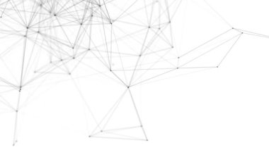 Plexus fantezi soyut teknolojisi. Hareket eden çizgiler, noktalar ve üçgenlerle soyut geometrik arkaplan. - Bilim. Tıp ve teknoloji. Döngü canlandırmaları