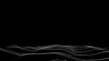 Soyut güzel geometrik arkaplan. Soyut pleksus fütüristik, karanlık bir arka planı olan çokgen uzay. Pleksus fantezisi. Soyut teknoloji