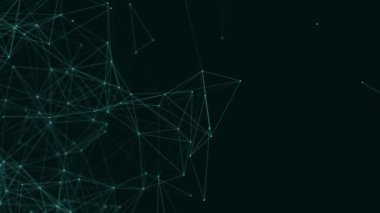 Soyut güzel geometrik arkaplan. Soyut pleksus fütüristik, karanlık bir arka planı olan çokgen uzay. Pleksus fantezisi. Soyut teknoloji