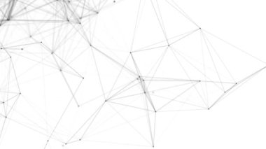 Plexus fantezi soyut teknolojisi. Hareket eden çizgiler, noktalar ve üçgenlerle soyut geometrik arkaplan. - Bilim. Tıp ve teknoloji. Döngü canlandırmaları