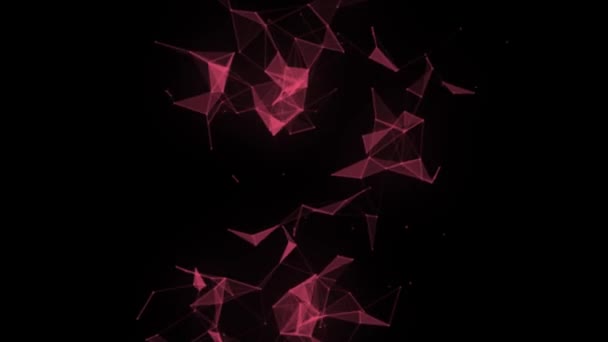Abstrakt vacker geometrisk bakgrund. Abstrakt plexus futuristisk, polygonal utrymme med en mörk bakgrund. Plexus fantasi. Abstrakt teknik — Stockvideo