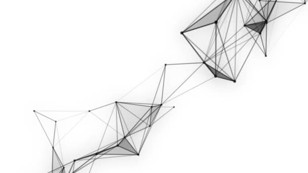 Plexo fantasía tecnología abstracta. Fondo geométrico abstracto con líneas móviles, puntos y triángulos. Ciencia. Medicina y tecnología. Animaciones Loop — Vídeos de Stock