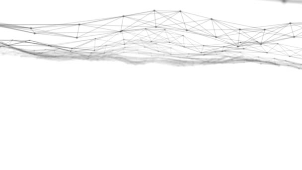 Plexo fantasía tecnología abstracta. Fondo geométrico abstracto con líneas móviles, puntos y triángulos. Ciencia. Medicina y tecnología. Animaciones Loop — Vídeos de Stock