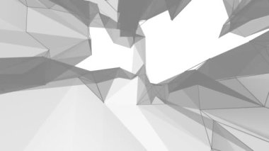 Plexus fantezi soyut teknolojisi. Hareket eden çizgiler, noktalar ve üçgenlerle soyut geometrik arkaplan. - Bilim. Tıp ve teknoloji. Döngü canlandırmaları