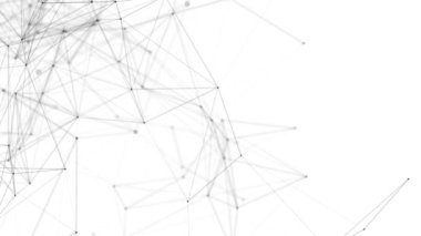 Plexus fantezi soyut teknolojisi. Hareket eden çizgiler, noktalar ve üçgenlerle soyut geometrik arkaplan. - Bilim. Tıp ve teknoloji. Döngü canlandırmaları