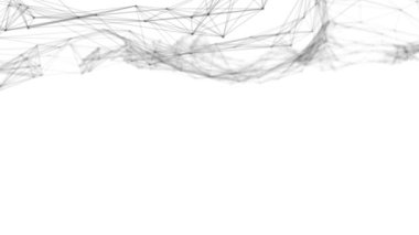 Plexus fantezi soyut teknolojisi. Hareket eden çizgiler, noktalar ve üçgenlerle soyut geometrik arkaplan. - Bilim. Tıp ve teknoloji. Döngü canlandırmaları