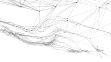 Plexus fantezi soyut teknolojisi. Hareket eden çizgiler, noktalar ve üçgenlerle soyut geometrik arkaplan. - Bilim. Tıp ve teknoloji. Döngü canlandırmaları