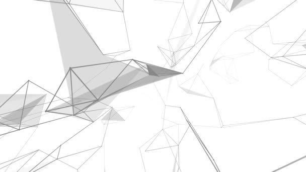 Plexus fantasy technologie abstraite. Fond géométrique abstrait avec lignes mobiles, points et triangles. La science. Médecine et technologie. Animations en boucle — Video