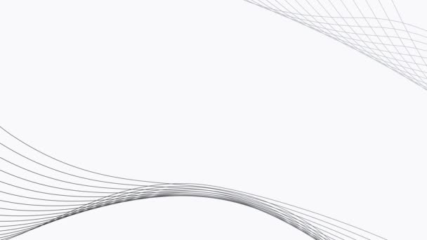 Simple abstract white wavy trendy beautiful white curve background — ストック動画