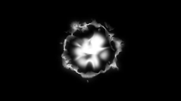 摘要皮球背景为白色。浮动液态金属的二维动画 — 图库视频影像