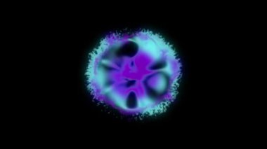 Soyut Metaball arkaplan beyazı. Yüzen Sıvı metalin 2B animasyonu