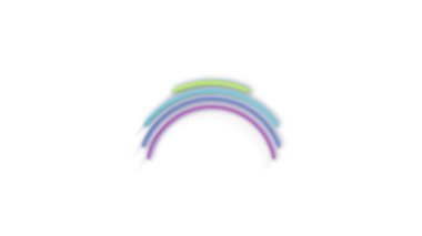 Cartoon Rainbow and Colorful Balloons
