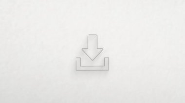 Renk çizim efektli simge indir. Karalama animasyonu. 4K