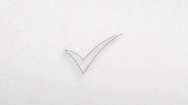 Renk çizim efektli işaret simgesini işaretle. Karalama animasyonu. 4K