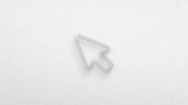 Renk çizim efektli ok imleç simgesi. Karalama animasyonu. 4K