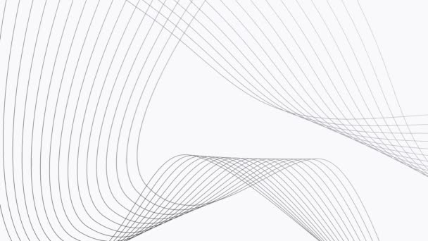 Eenvoudige abstracte witte golvende trendy witte curve achtergrond — Stockvideo
