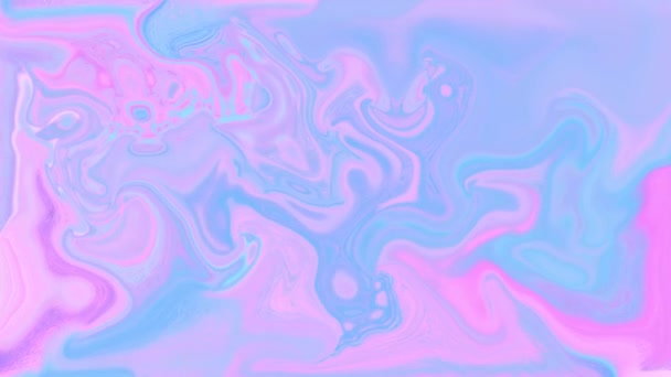 Abstract rainbow holographic oil slick looping animation. Geometric wave stains. Digital background — Stock Video