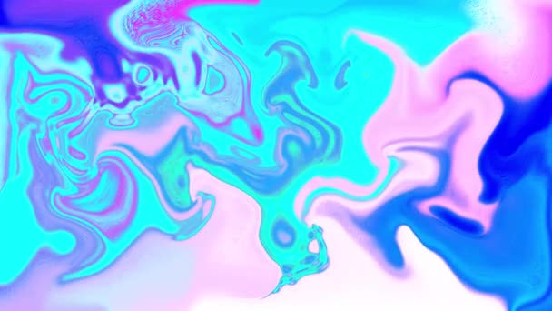 Resumo arco-íris holográfico óleo liso looping animação. manchas de ondas geométricas. fundo digital — Vídeo de Stock
