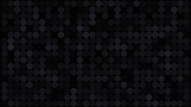 Abstract Hexagon Geometric Surface Loop. Reinig minimaal zeshoekig raster patroon, willekeurige golvende beweging achtergrond doek in pure muur architectonisch zwart — Stockvideo