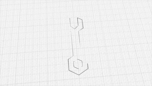 具有彩绘效果的缩缩图标.涂鸦动漫。4K — 图库视频影像