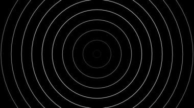 Beyaz dairesel dalgaların animasyonuyla soyut şablon. Sunumunuz için arkaplan