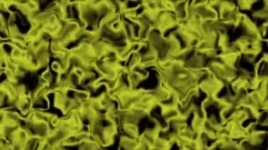 Sarı zemin üzerinde hareket eden soyut elementler. Sunum ve web tasarımı için kusursuz sıvı animasyon. Işık daireleri şablonu. Akışkan halka hareket modelini şekillendirir. Dönüşüm hücreleri duvar kağıdı döngüsü