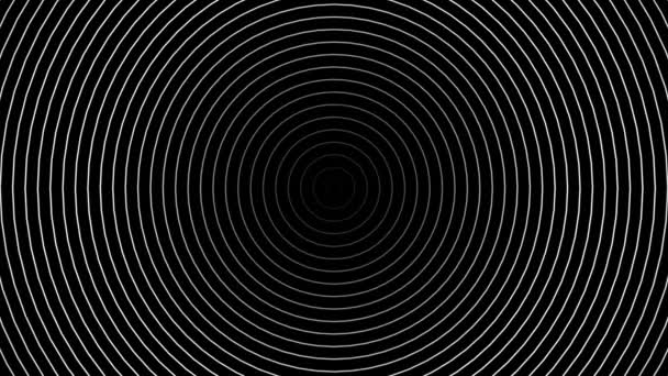 Modelo abstrato com animação de ondas circulares brancas. Antecedentes da sua apresentação — Vídeo de Stock