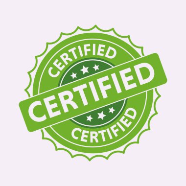 Sertifikalı grunge lastik damga. Doğal damga