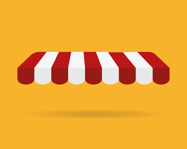 Outdoor awnings Red and White sunshade