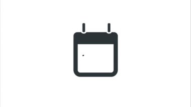 İşaretli ya da tik uyarısı simgesi olan bir takvim. Onaylanmış ya da izole edilmiş tarih sembolü olarak işaretlenmiş düz çizgi film olay hatırlatıcısı. 4k