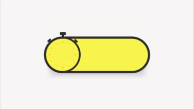 Beyaz arka planda bir saatlik indirim. Bayrak satışı rozeti. Bayrak tasarımı. Hareket grafikleri. 4k