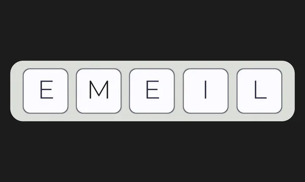 计算机键盘键与键电子邮件 键盘键图标按钮矢量 — 图库矢量图片