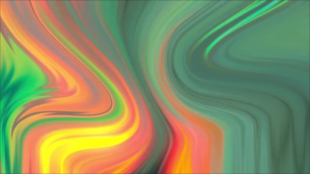 Animierte Textur Mit Wehendem Stoff Flüssiger Holographischer Hintergrund Glatte Oberfläche — Stockvideo