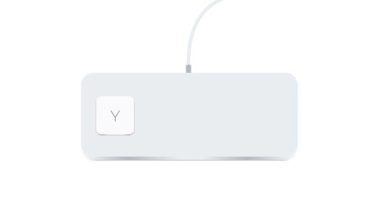 Yes word written with computer buttons over white background. 4k