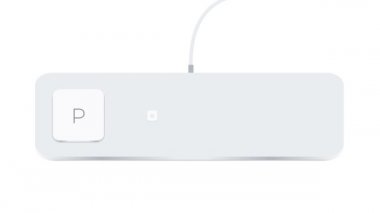 Post word written with computer buttons over white background. 4k
