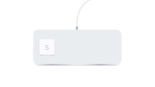 Sos Word Written Computer Buttons White Background — ストック動画