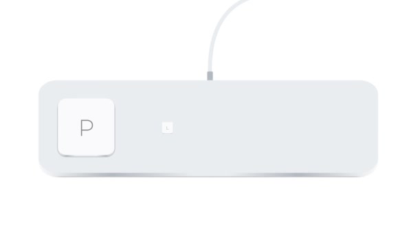 Play Word Written Computer Buttons White Background — Vídeos de Stock