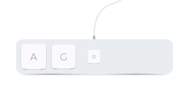 Agree Word Written Computer Buttons White Background — Video