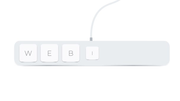 Webinar Word Written Computer Buttons White Background — Stok video