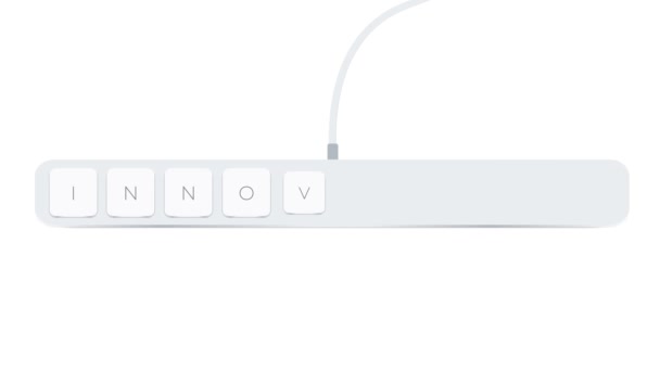 Innovation Word Written Computer Buttons White Background — Vídeo de Stock