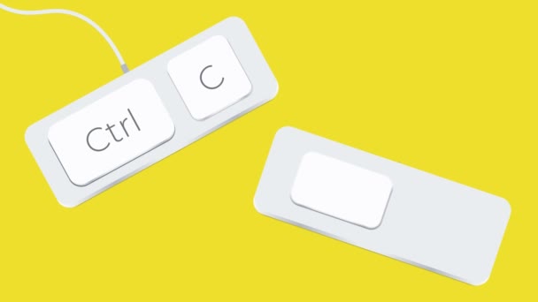 Ctrl Ctrl Keyboard Button Copy Paste Shortcuts Icon Sign Symbol — Stock video