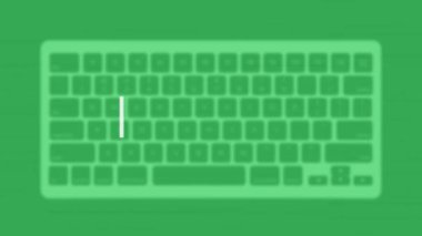 Support title. Modern flat web template with keyboard template on gray background. 4k