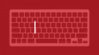 Stop title. Modern flat web template with keyboard template on gray background. 4k