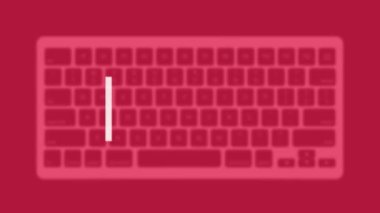 Love title. Modern flat web template with keyboard template on gray background. 4k
