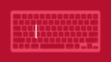 News title. Modern flat web template with keyboard template on gray background. 4k