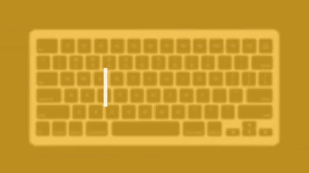 Chat Title Modern Flat Web Template Keyboard Template Gray Background — 图库视频影像