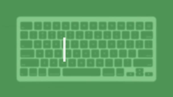 Title Modern Flat Web Template Keyboard Template Gray Background — Vídeos de Stock