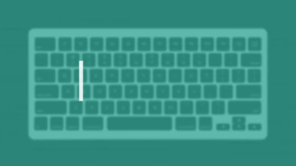 Devops Title Modern Flat Web Template Keyboard Template Gray Background — Stok video